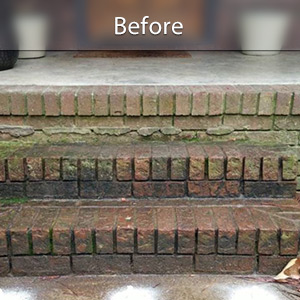 Sunken front stoop in Toronto